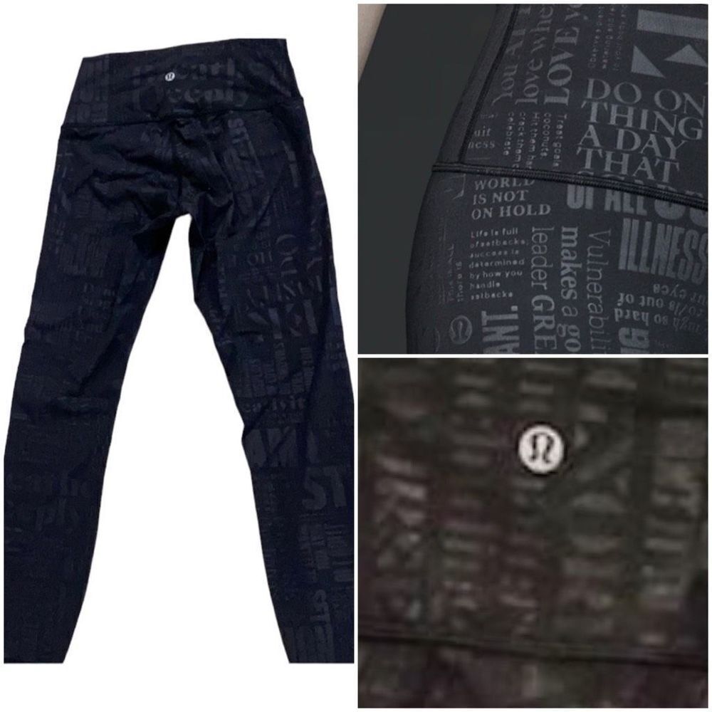 Lululemon Women's Black limited edition manifesto of love leggings